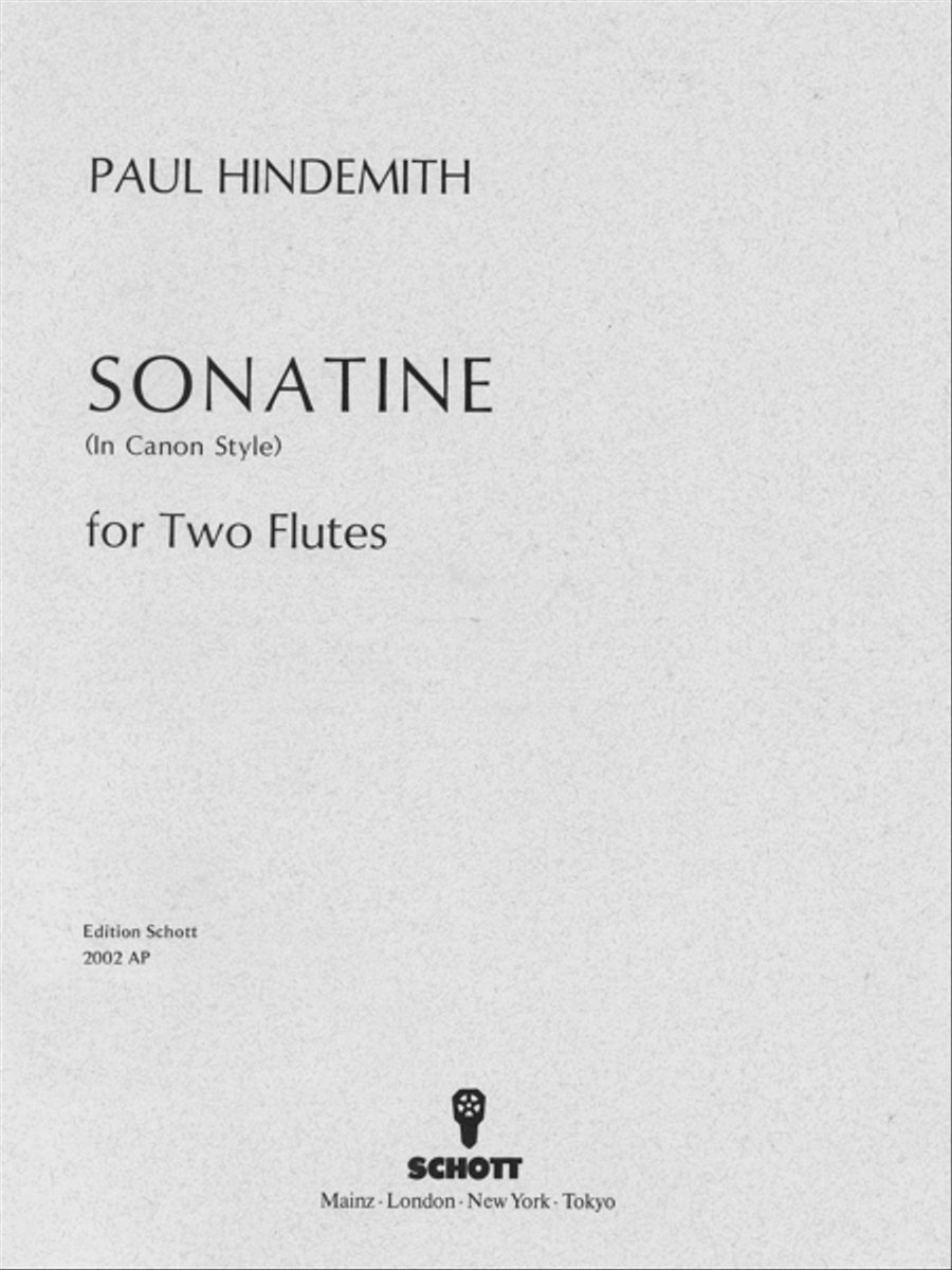 Canonic Sonatina, Op. 31, No. 3 (1923) Flute Solo scores gallery preview page 1