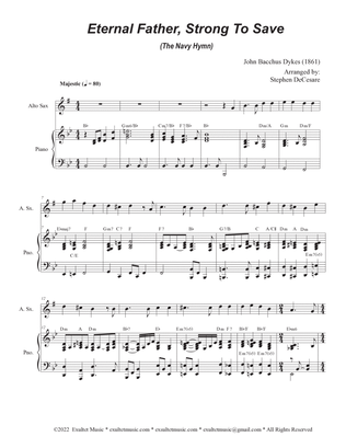 Eternal Father, Strong To Save (The Navy Hymn) (Alto Saxophone and Piano)