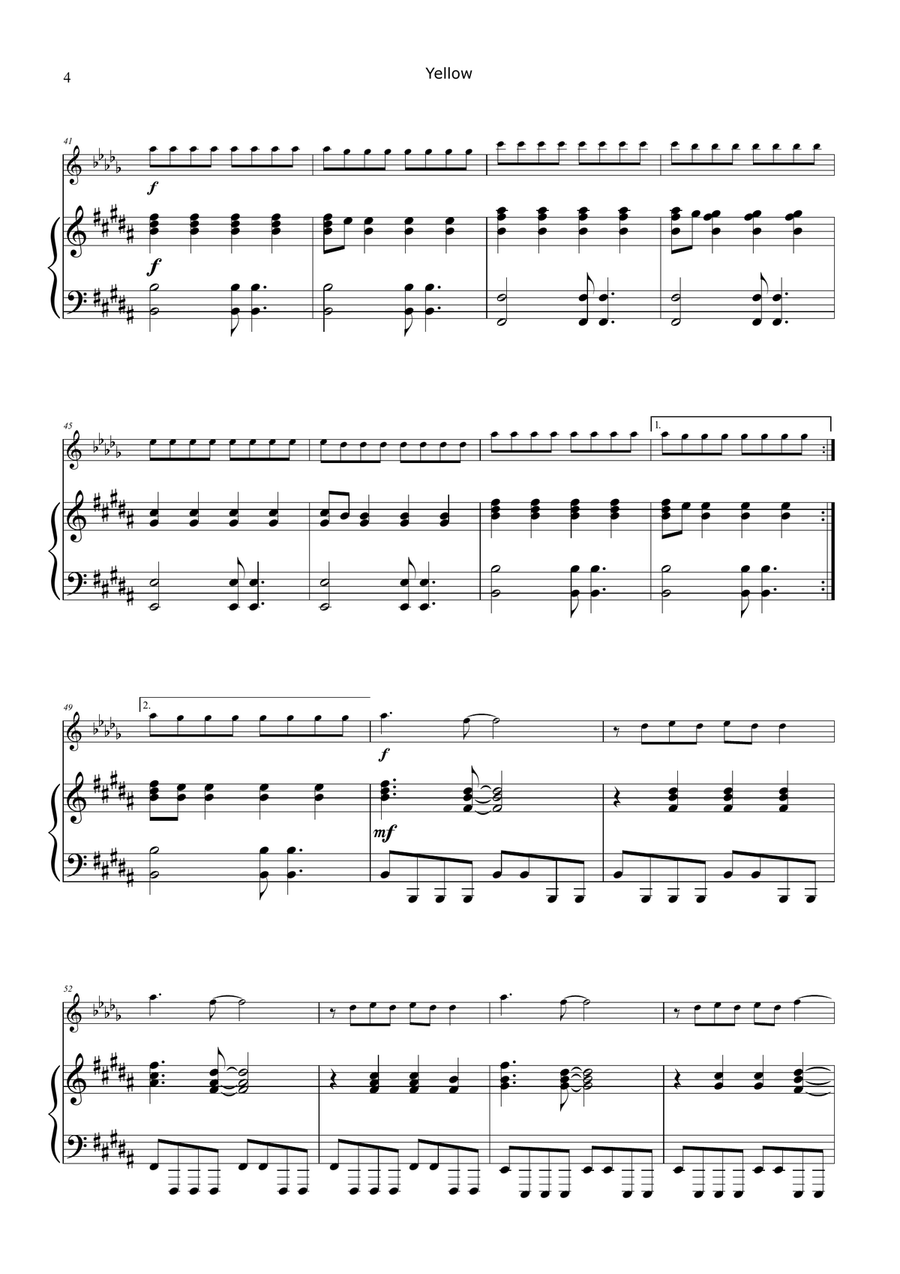 Yellow Chamber Music scores gallery preview page 4