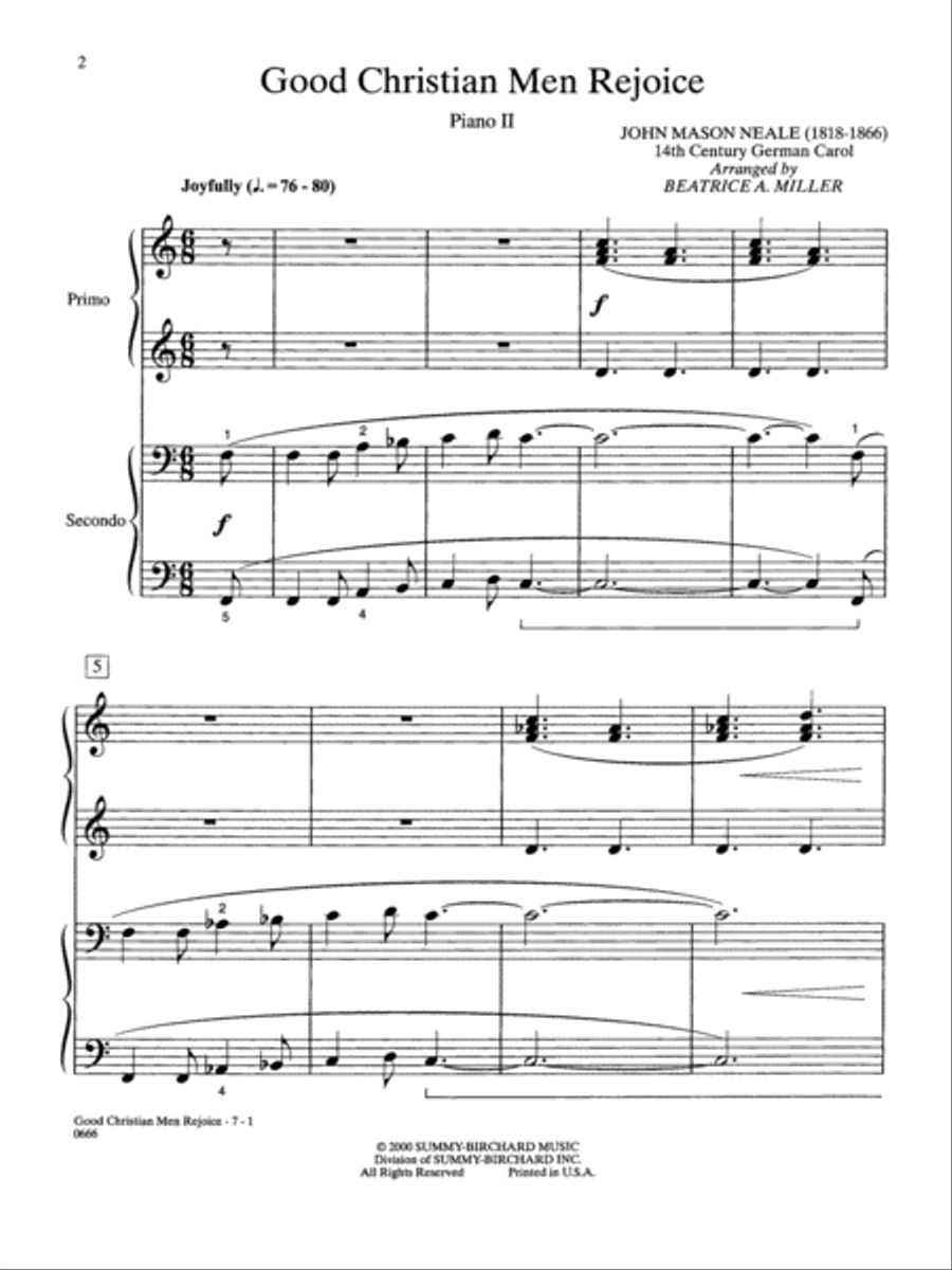 Good Christian Men Rejoice Small Ensemble scores gallery preview page 3
