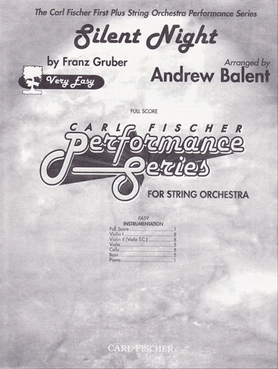 Silent Night by Franz Xaver Gruber String Orchestra - Sheet Music
