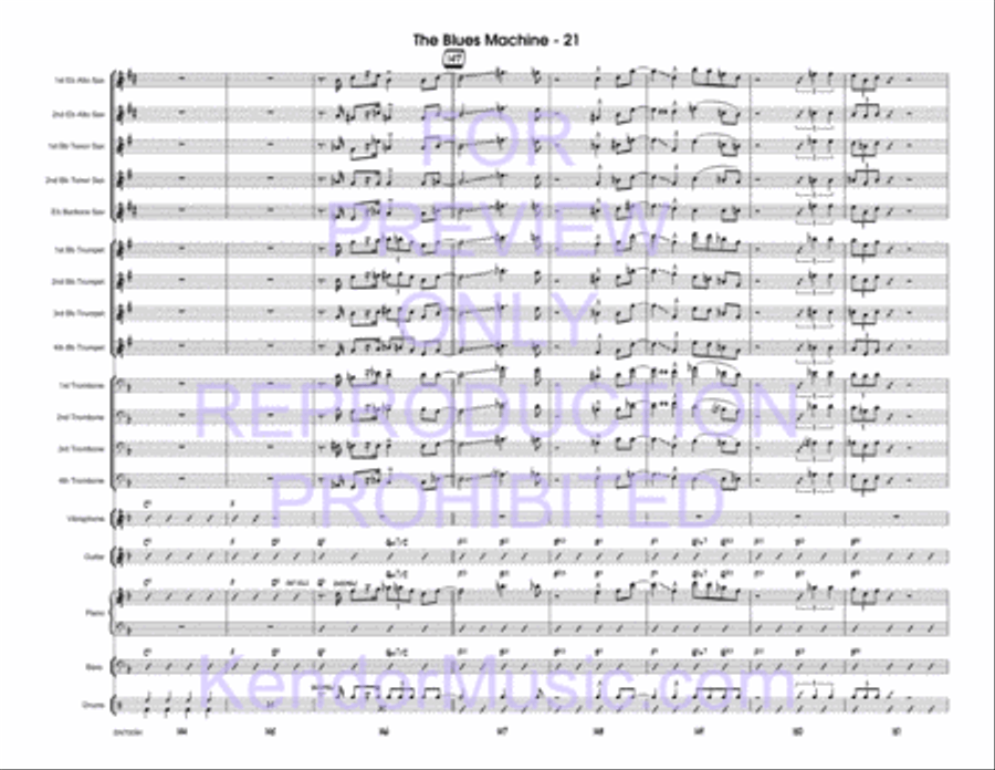 Blues Machine, The Blues Machine, The Jazz Ensemble scores gallery preview page 22