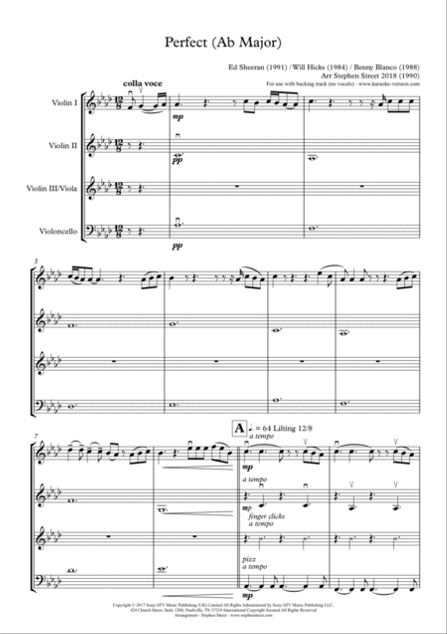 Perfect String Quartet scores gallery preview page 2