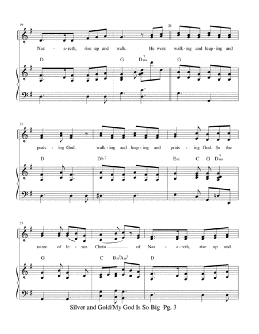 Silver and Gold Have I None, My God Is So Big Voice scores gallery preview page 3