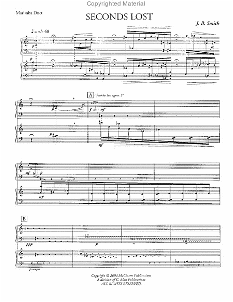Seconds Lost Seconds Lost Percussion Ensemble scores gallery preview page 2