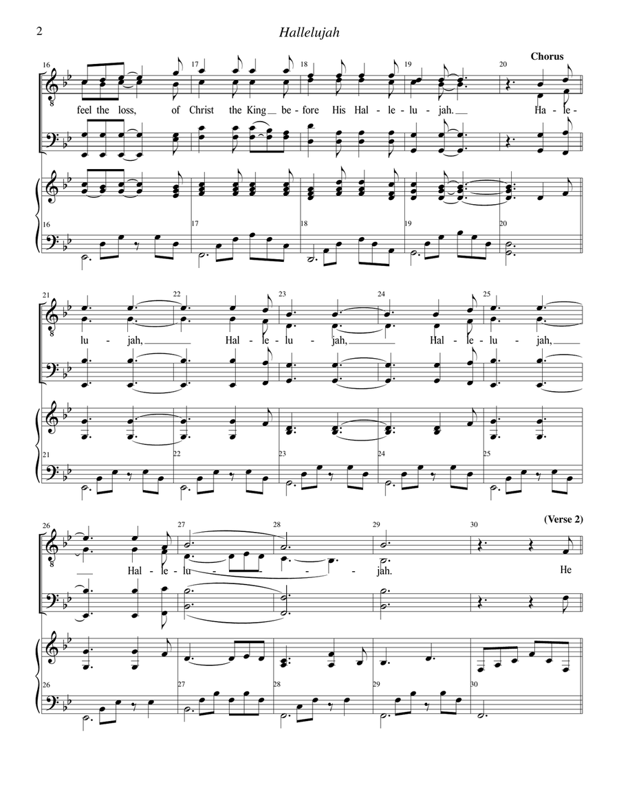 Another Hallelujah TTBB scores gallery preview page 2