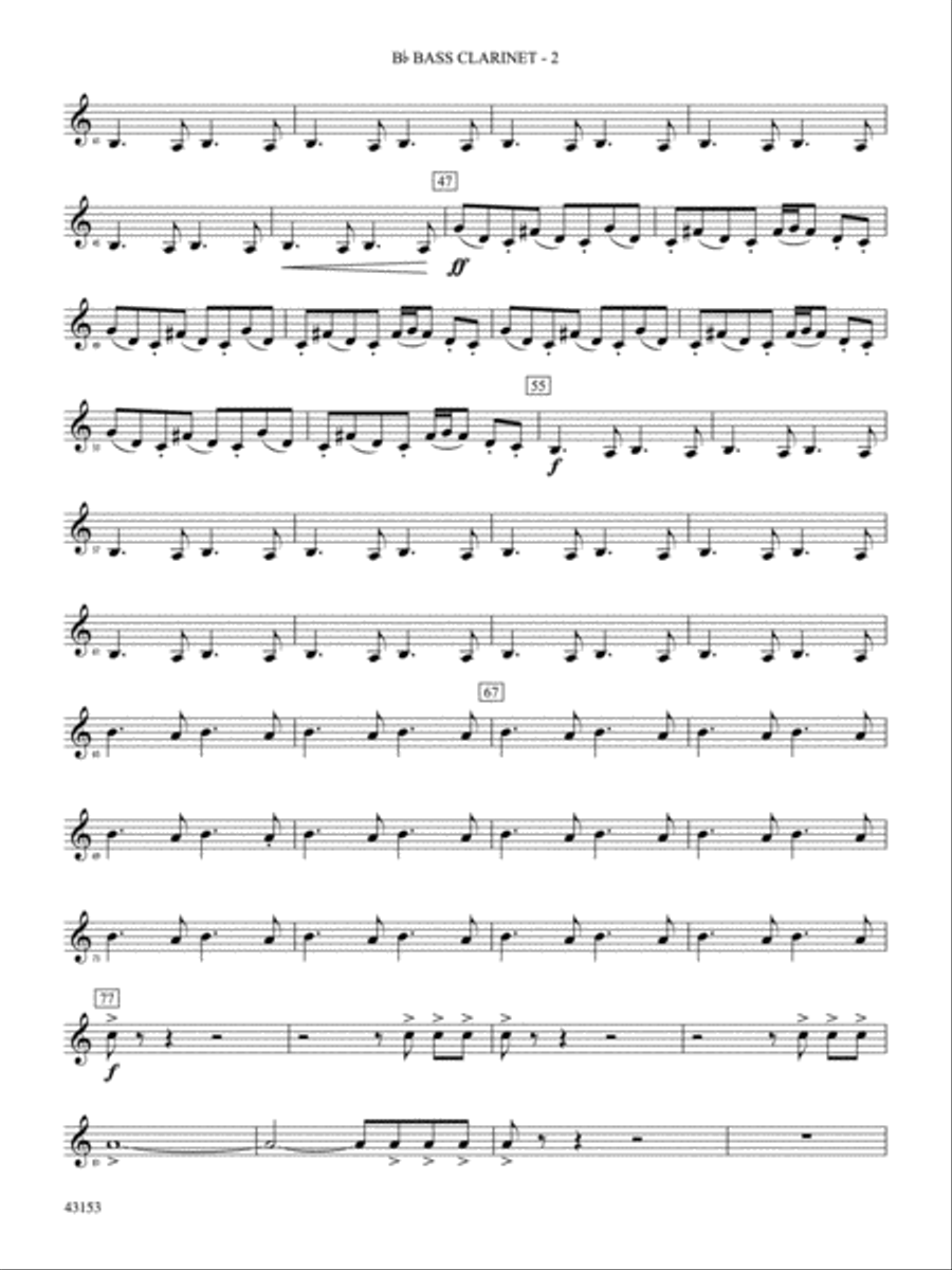 A Mad Russian's Christmas: B-flat Bass Clarinet Concert Band scores gallery preview page 2