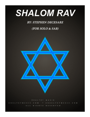 Shalom Rav (for Solo & SAB)