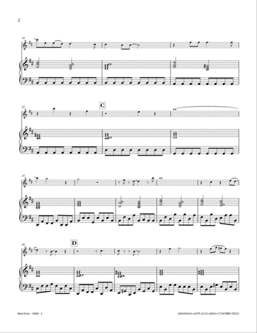 Mind Echo Violin Solo scores gallery preview page 2