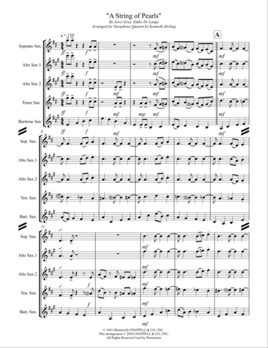 A String Of Pearls Woodwind Ensemble scores gallery preview page 2