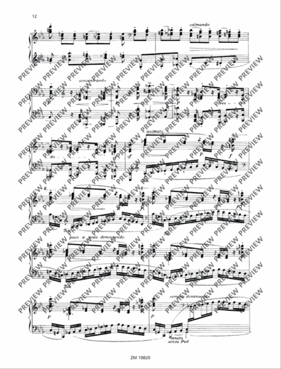 Sonata minacciosa Piano Solo scores gallery preview page 13