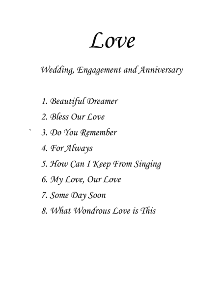 Love Book - Wedding, Engagement & Anniversary - Voice, Piano and optional instruments image number null