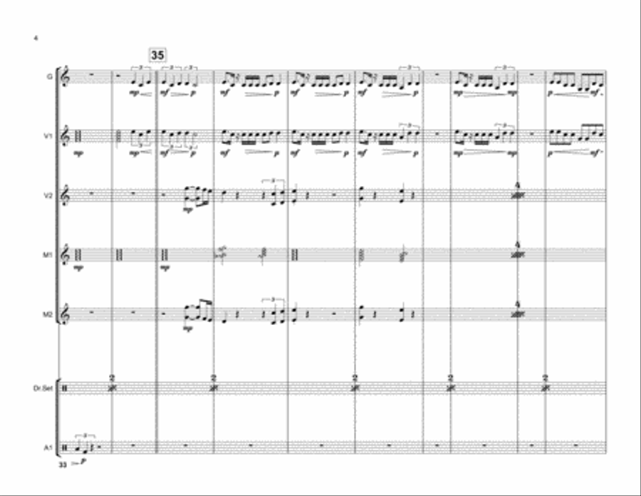 Fake Love Percussion Ensemble scores gallery preview page 4