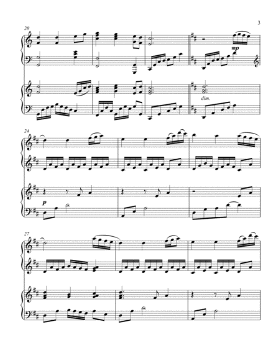 Come, Thou Fount of Every Blessing (2 piano duet) 2 Pianos, 4-Hands scores gallery preview page 4