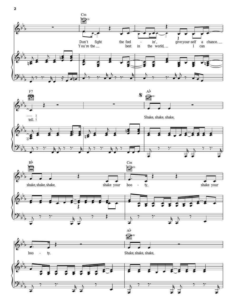 Shake Your Booty Shake Your Booty Piano, Vocal, Guitar scores gallery preview page 2