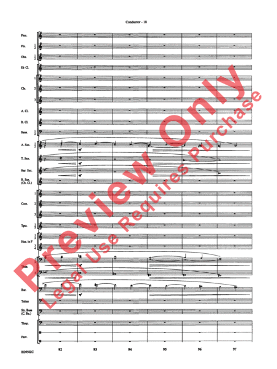 Symphony No. 3 for Band Concert Band scores gallery preview page 21