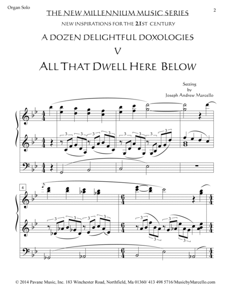 Delightful Doxology V - All That Dwell Beneath the Skies - Organ (Bb) image number null