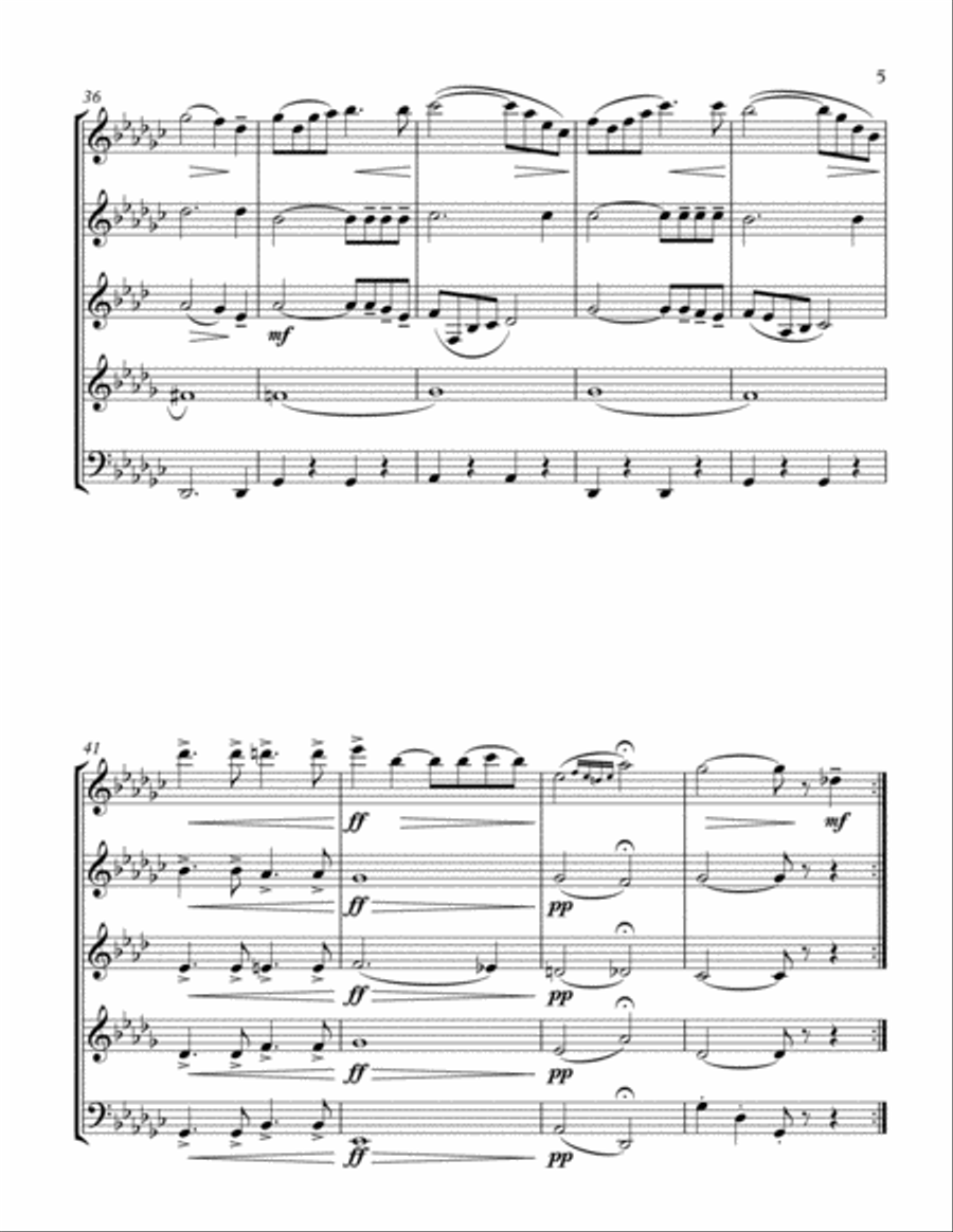 A Night in June Woodwind Quintet scores gallery preview page 5