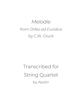 Book cover for Gluck: Melodie from "Orfeo ed Euridice" - String Quartet