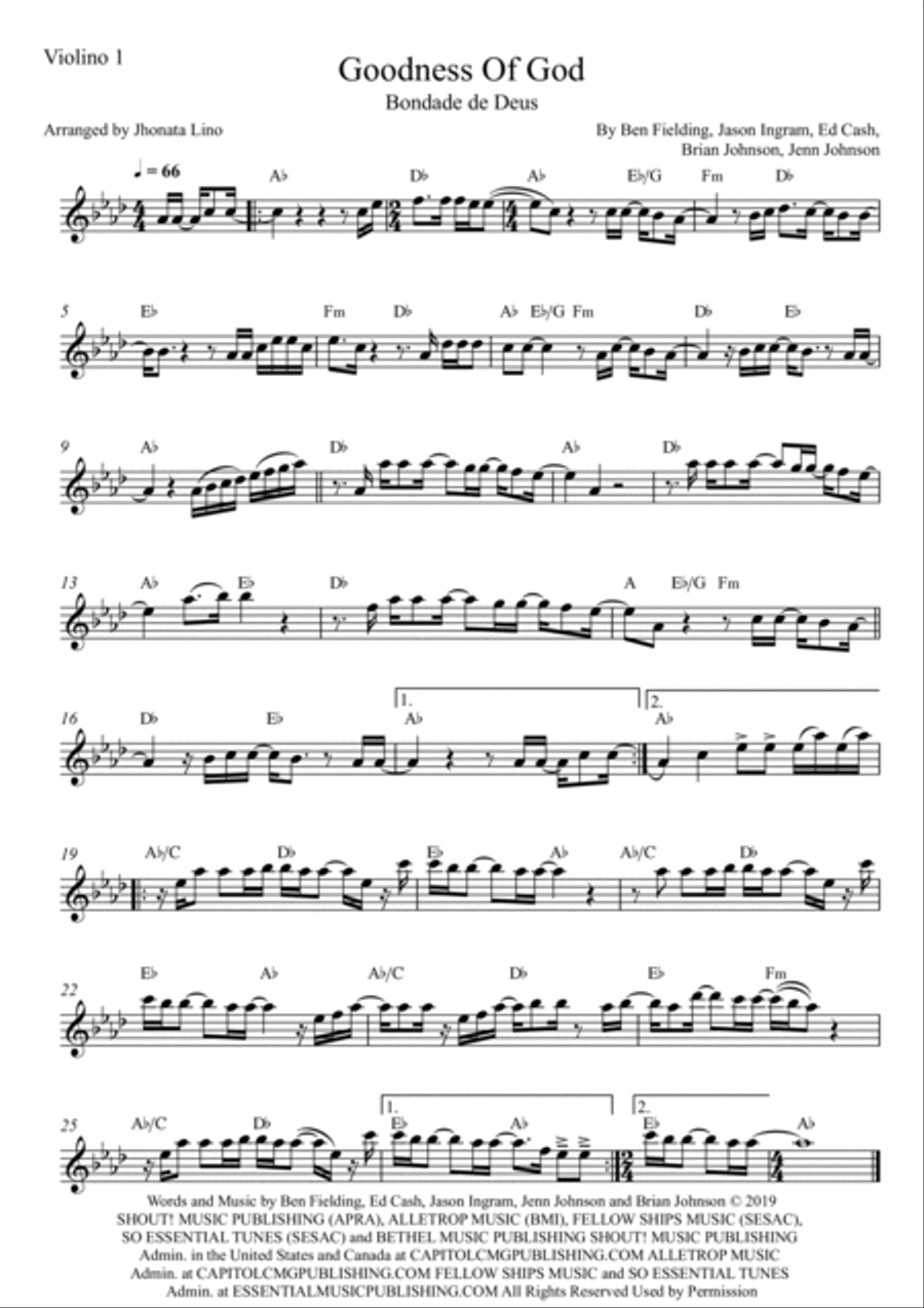 Goodness Of God String Quartet scores gallery preview page 4