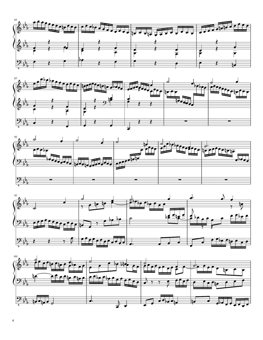 Passacaglia and Fugue in C-Moll BWV 582 Organ Solo scores gallery preview page 4