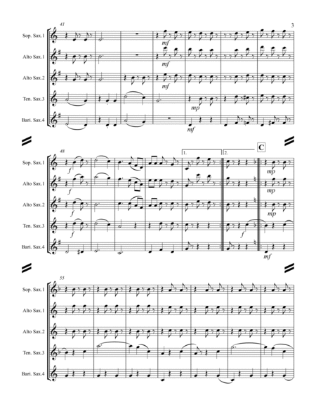 The Blue Danube (for Saxophone Quartet SATB or AATB) image number null