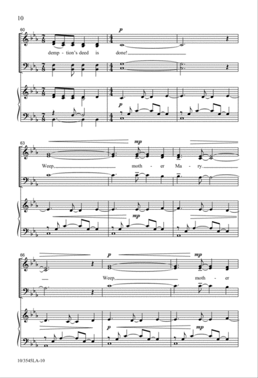 Weep, Mother Mary 4-Part scores gallery preview page 10