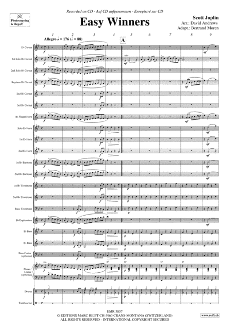 Easy Winners Brass Band scores gallery preview page 4