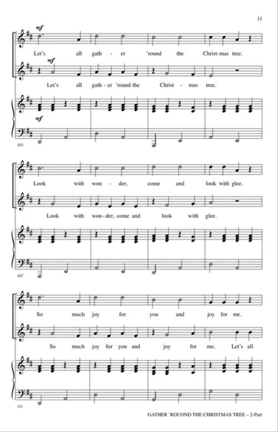 Gather 'Round the Christmas Tree 2-Part scores gallery preview page 5