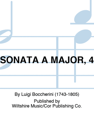 Book cover for SONATA A MAJOR, 4
