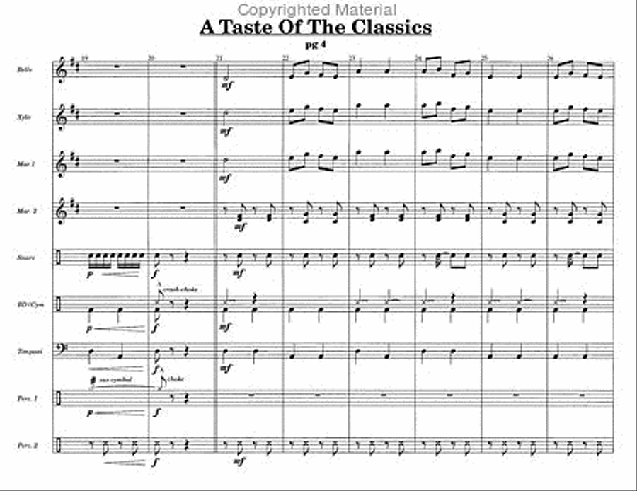 Taste Of The Classics, A Percussion Ensemble scores gallery preview page 4