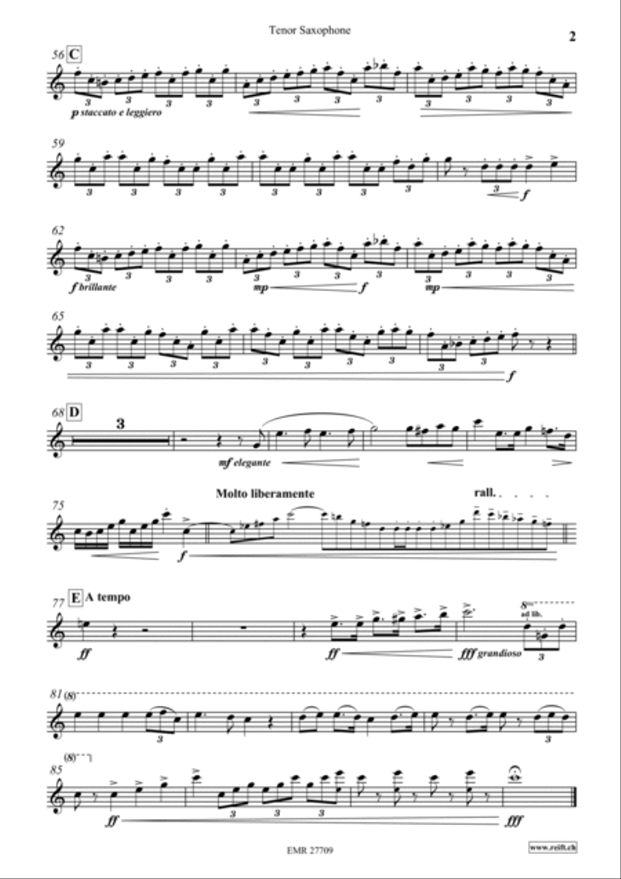 Marcia Trionfale Tenor Saxophone scores gallery preview page 3