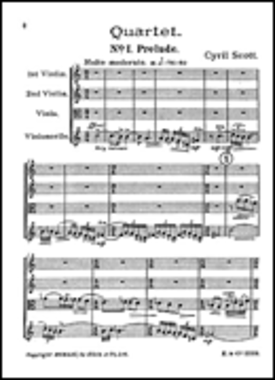 Scott: String Quartet No.1 (Score) String Quartet scores gallery preview page 1