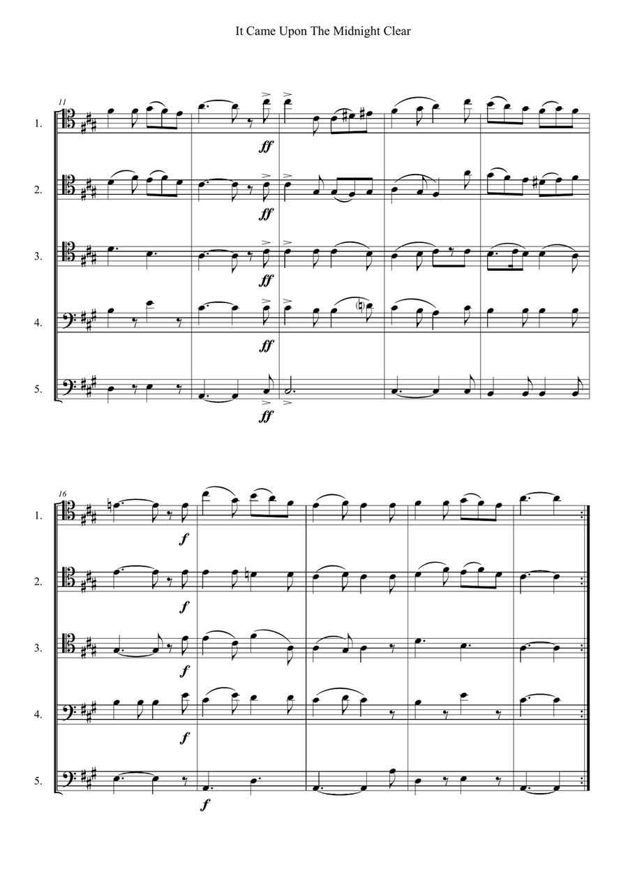 It Came Upon The Midnight Clear Bassoon Solo scores gallery preview page 2