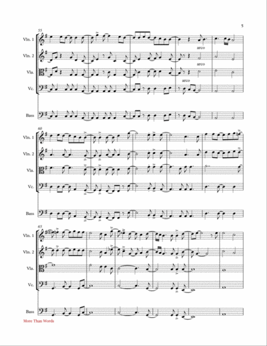 More Than Words Small Ensemble scores gallery preview page 5
