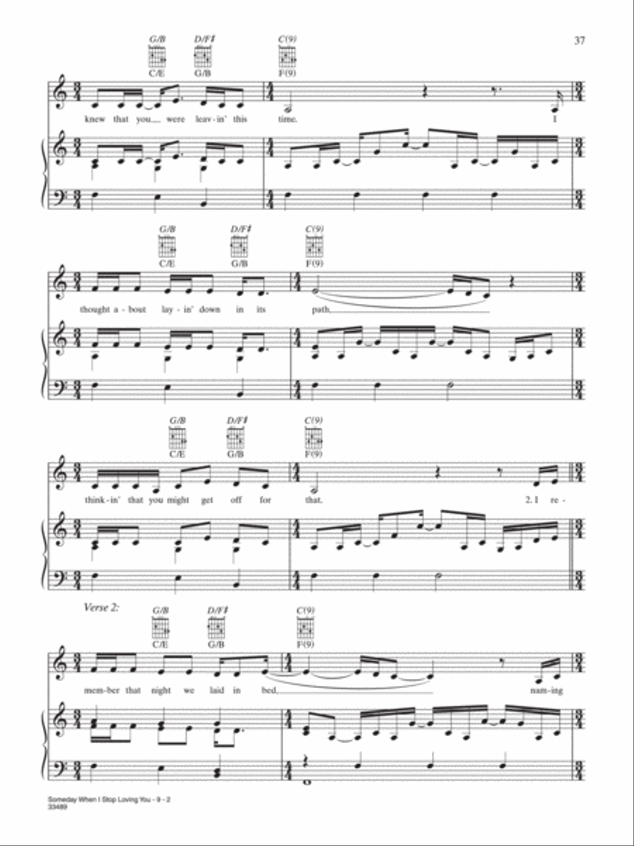 Someday When I Stop Loving You Piano, Vocal, Guitar scores gallery preview page 2