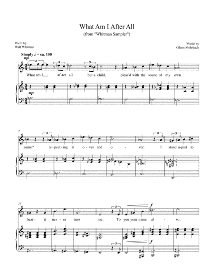 What Am I After All Small Ensemble scores gallery preview page 1