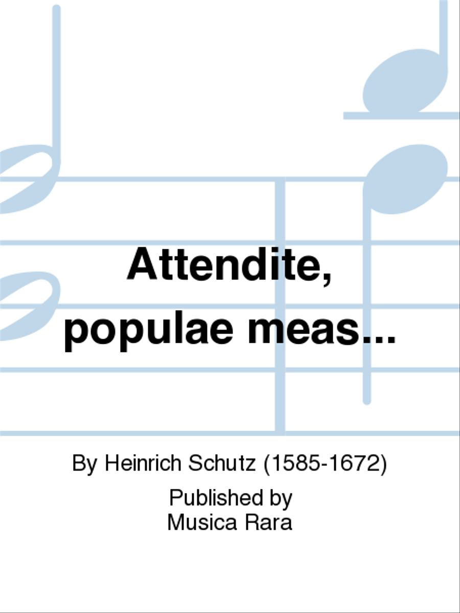 Attendite, populae meas, legam meam Voice scores gallery preview page 1