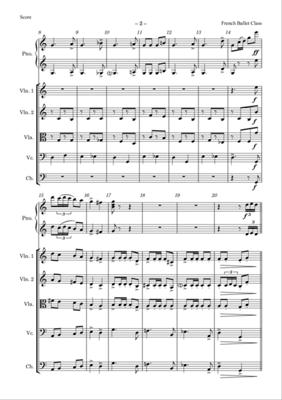French Ballet Class Cello scores gallery preview page 2
