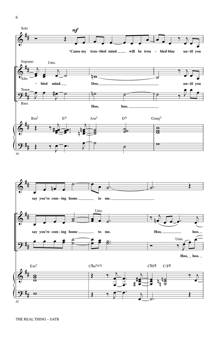 The Real Thing 4-Part scores gallery preview page 5