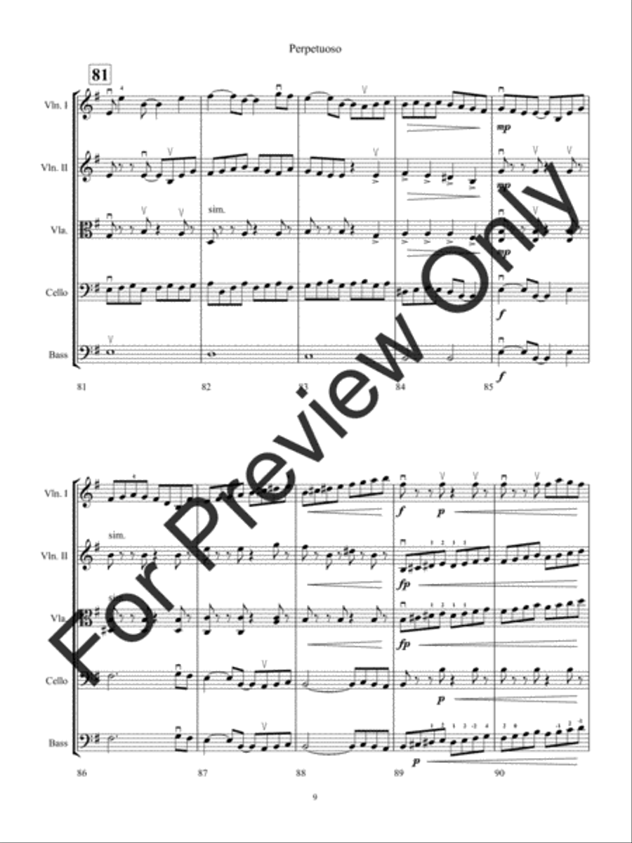 Perpetuoso Perpetuoso String Orchestra scores gallery preview page 12