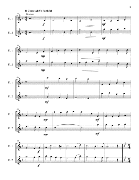 Four Christmas Carols for Flute Duet image number null