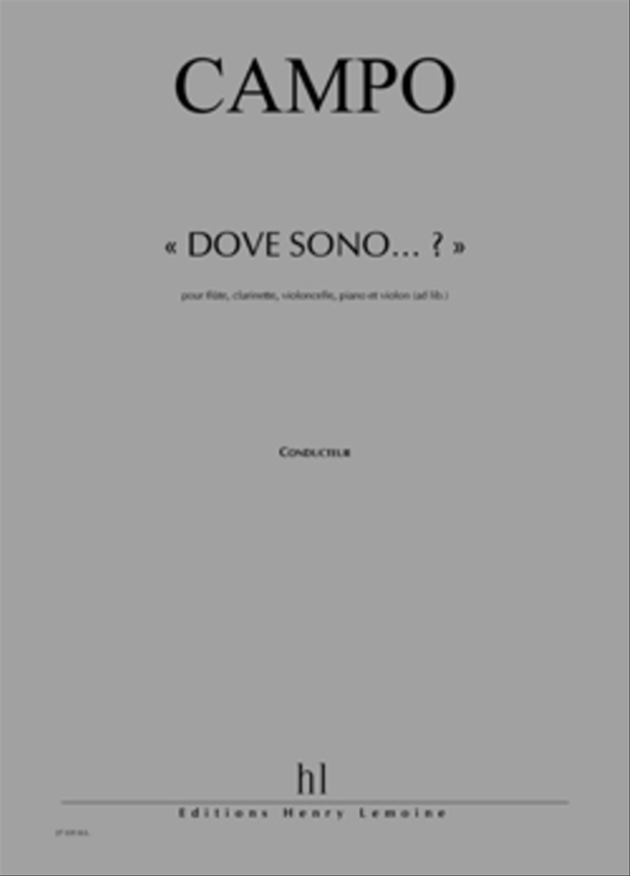 Dove Sono? Dove Sono? Score scores gallery preview page 1