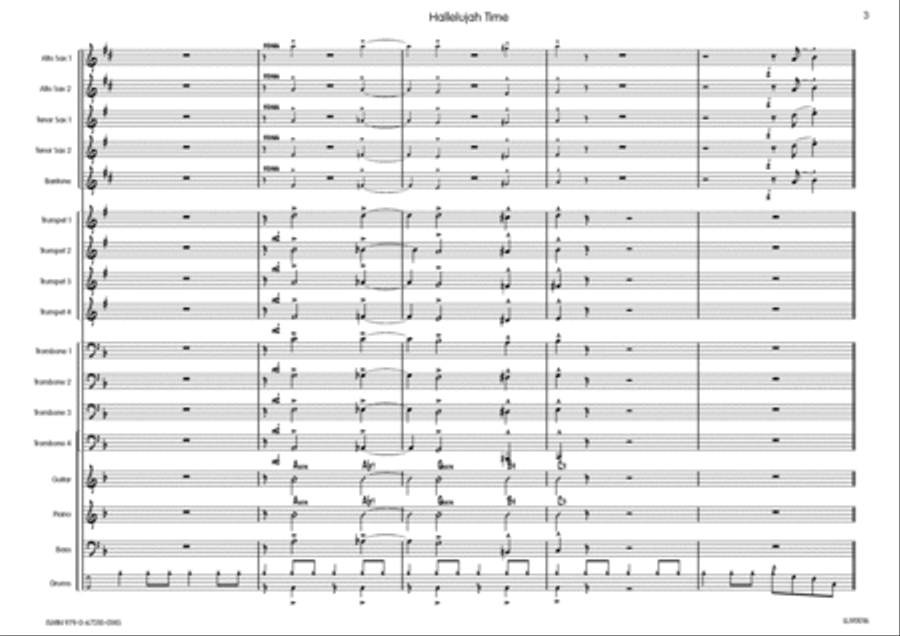 Hallelujah Time Hallelujah Time Big Band scores gallery preview page 4
