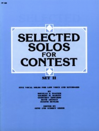 Book cover for Selected Solos for Contest, Set II - Low Voice
