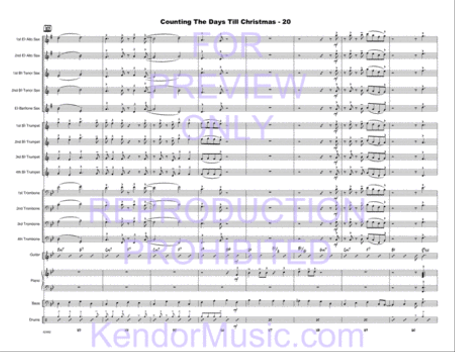 Counting The Days Till Christmas Jazz Ensemble scores gallery preview page 21