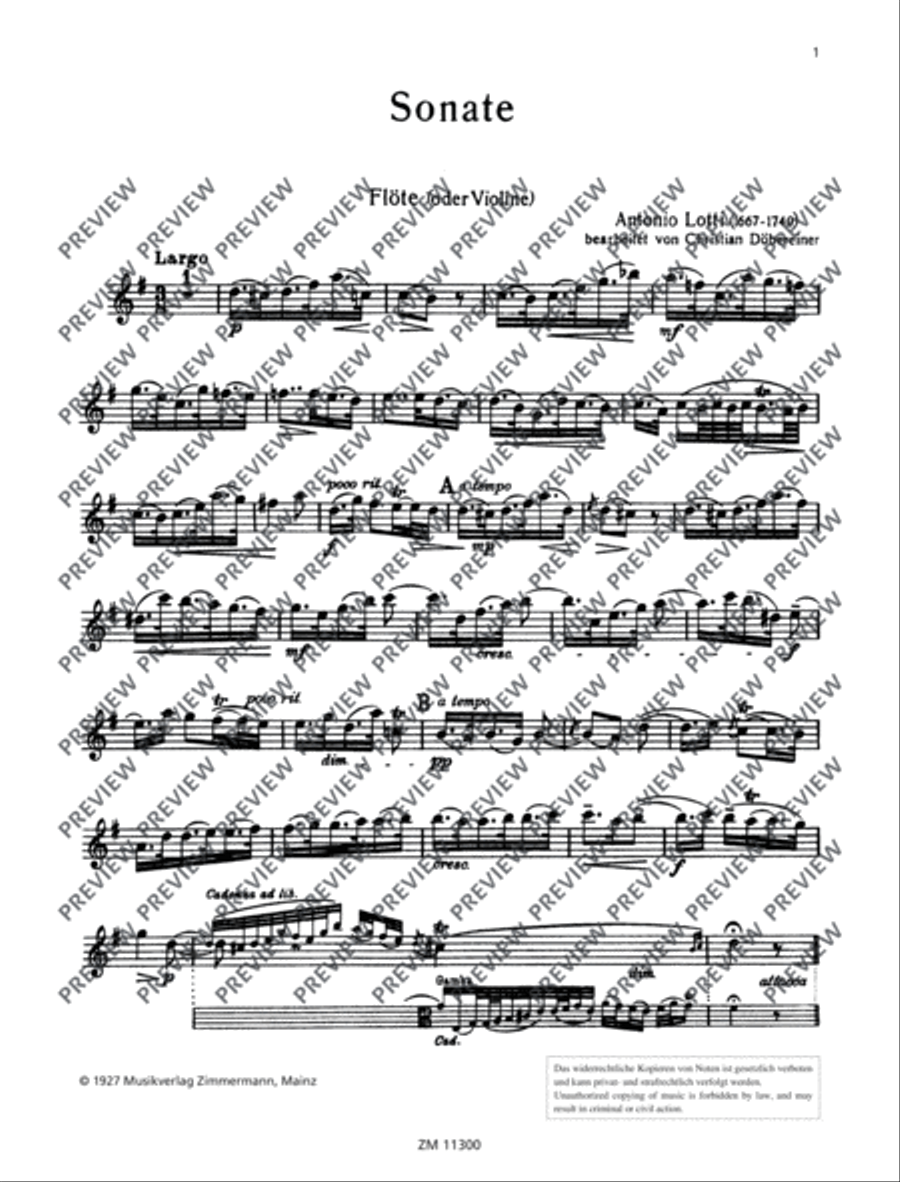 Sonata Sonata Flute scores gallery preview page 13