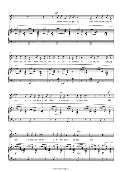 Tristesse, Op. 6 No. 2 (Original key. D minor)