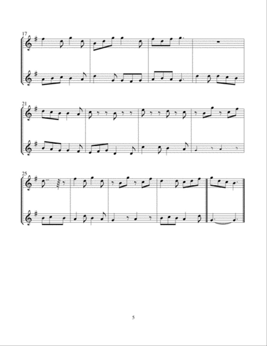 25 Favorite Christmas Duets for French Horn Brass Duet scores gallery preview page 6