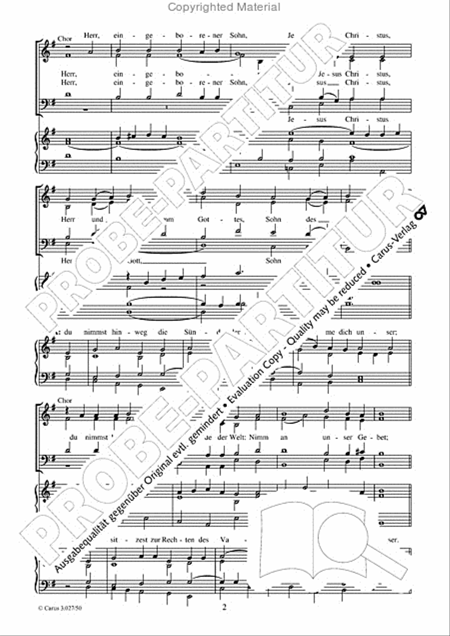 Glory to god in the highest (Ehre sei Gott in der Hohe) SSA scores gallery preview page 3